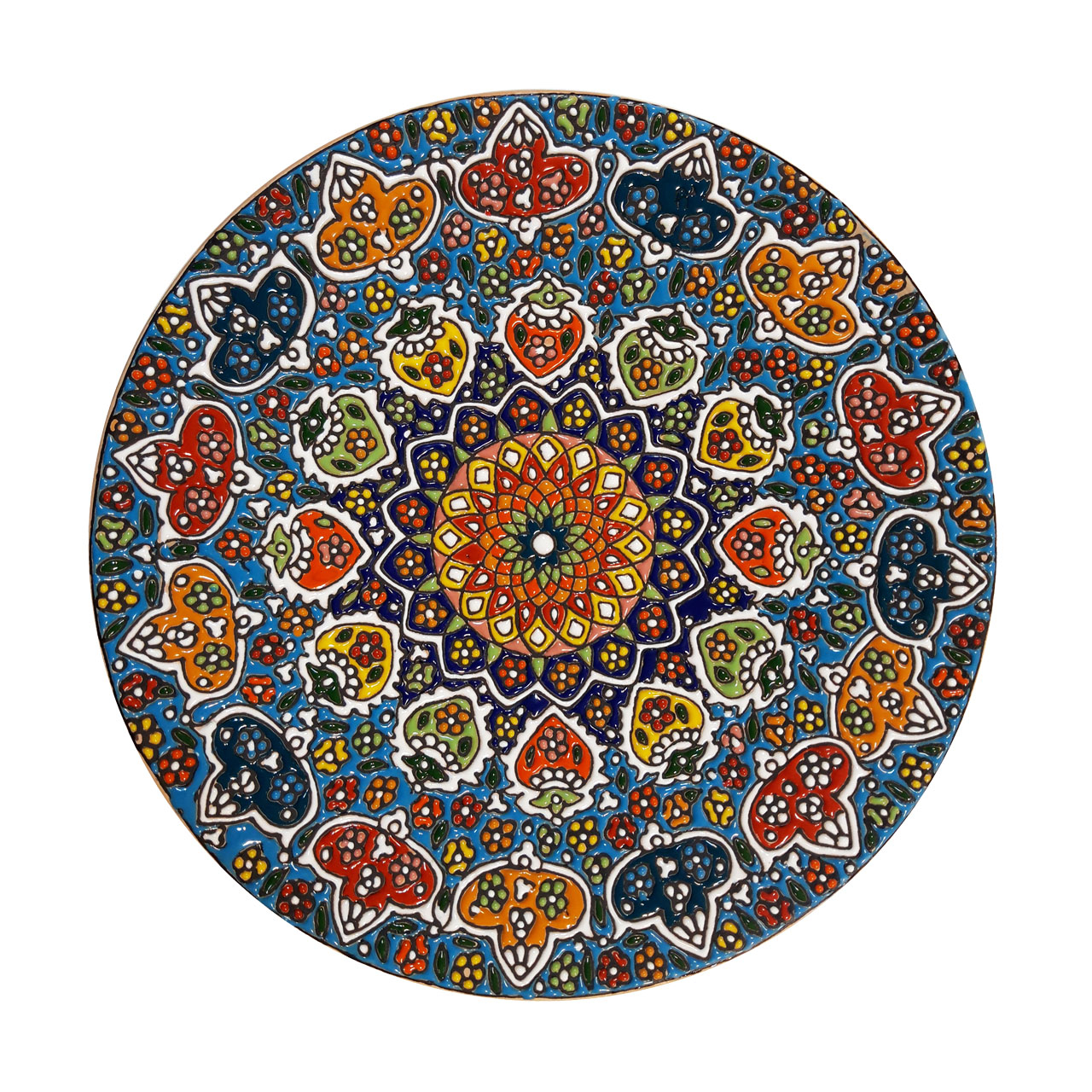 بشقاب میناکاری سفالی مدل K034