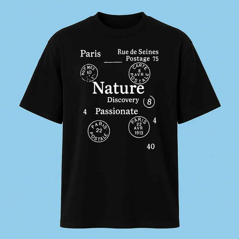 تی‌شرت آستین کوتاه مردانه مدل وینتیج نامه کد c77