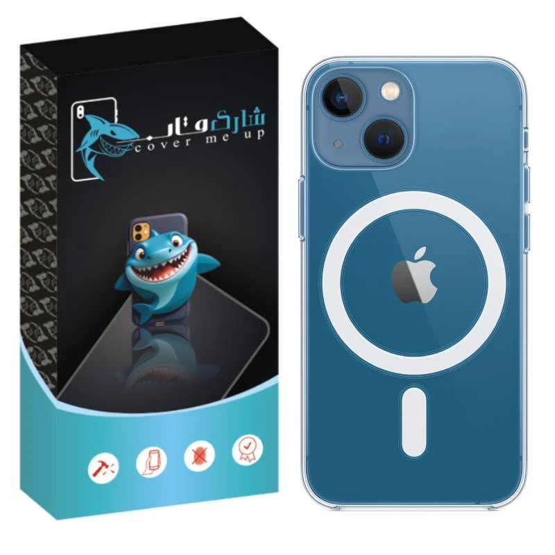 کاور شارک قاب مدل مگ سیف طرح ژله ای مناسب برای گوشی موبایل اپل iPhone 13 mini
