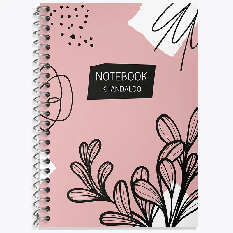 دفتر زبان 50 برگ خندالو مدل سه خط طرح مینیمال کد N347