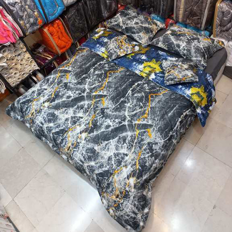 سرویس روتختی مدل نخ کتان 2 نفره 6 تکه