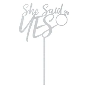تاپر کیک مدل she said yes 