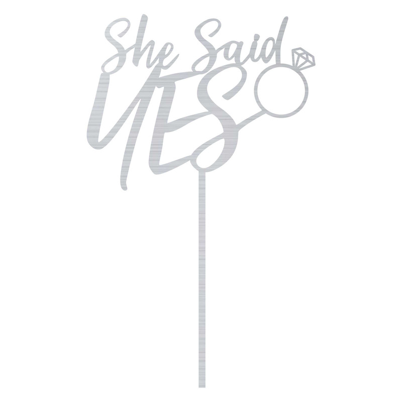 تاپر کیک مدل she said yes