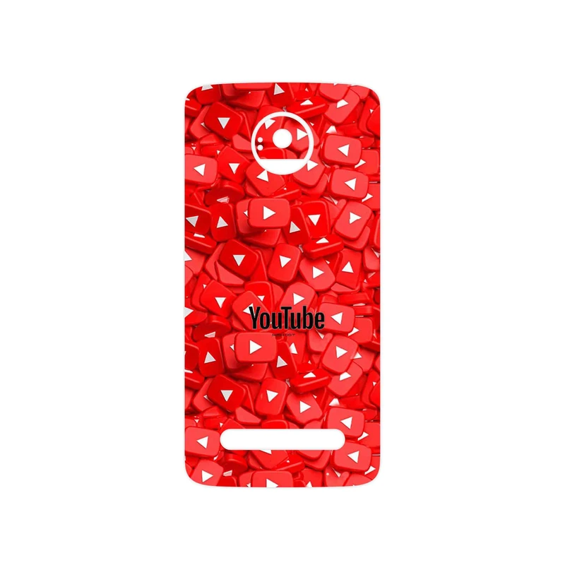 برچسب پوششی ماهوت مدل Youtube مناسب برای گوشی موبایل موتورولا Moto Z2 Play