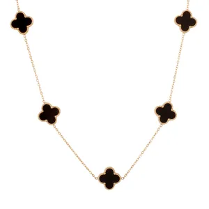 گردنبند زنانه مدل گل چهارپر کد N3235