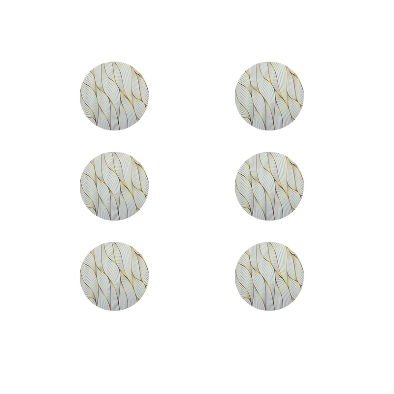 زیر لیوانی طرح برگ طلایی کد8522 بسته 6عددی
