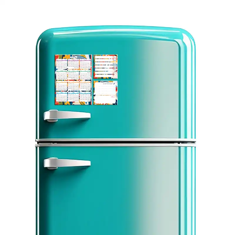 تقویم دیواری سال 1403 لاژید مدل آهن ربایی به همراه کاغذ یادداشت مجموعه 3 عددی