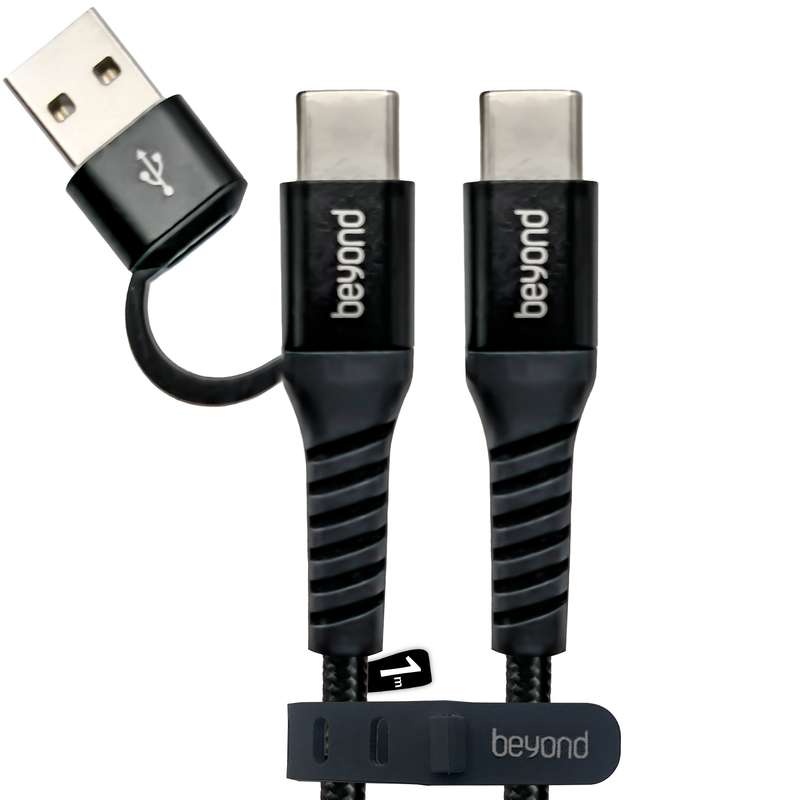 کابل تبدیل USB-C / USB به USB-C بیاند مدل BCUC-551KF FAST CHARGE طول 1 متر کابل تبدیل USB-C / USB به USB-C بیاند مدل BCUC-551KF FAST CHARGE طول 1 متر