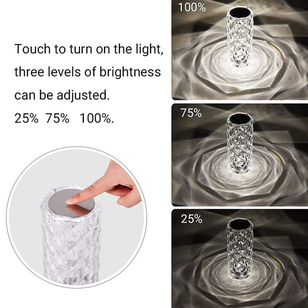 آباژور رومیزی مدل کریستالی