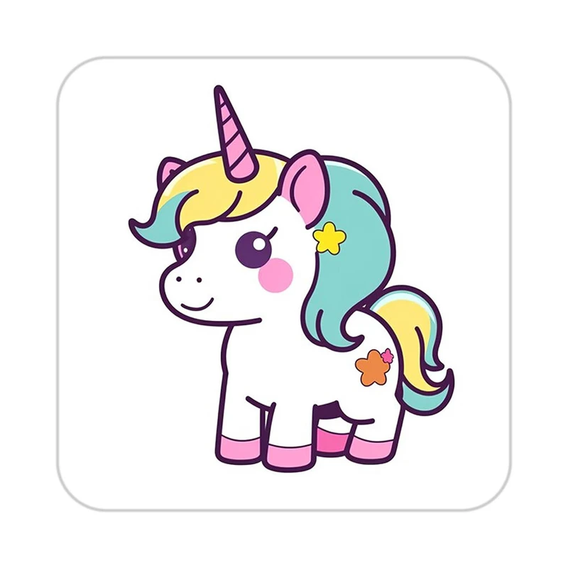 زیر لیوانی کاکتی طرح اسب تک شاخ و یونیکورن مدل mp30486