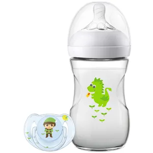 شیشه شیر اونت مدل SCF073/B+6m گنجایش 260 میلی لیتر به همراه پستانک