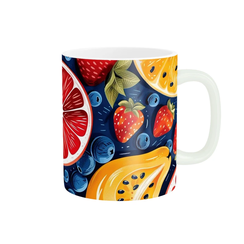 ماگ پاد آفرین مدل میوه ها کد DKC1069