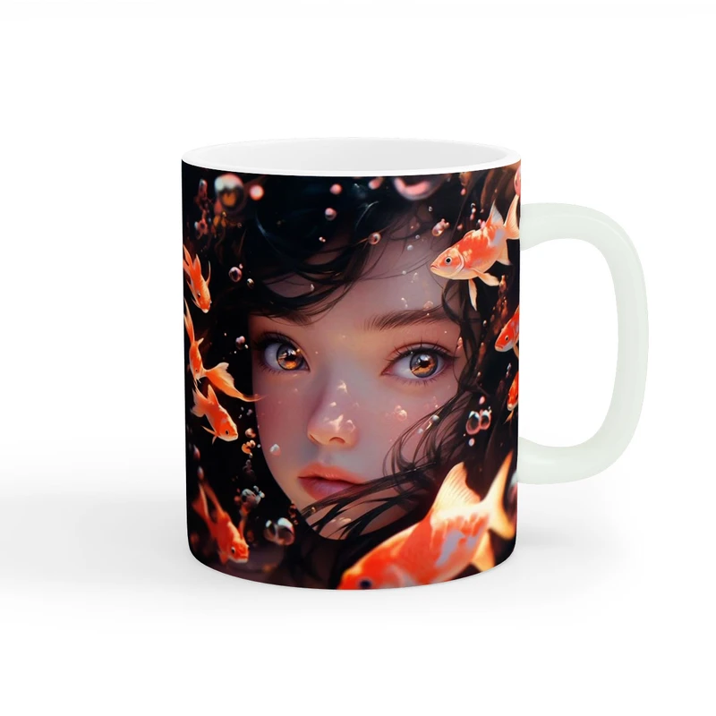 ماگ طرح دخترانه دختر کیوت کد wall-8212