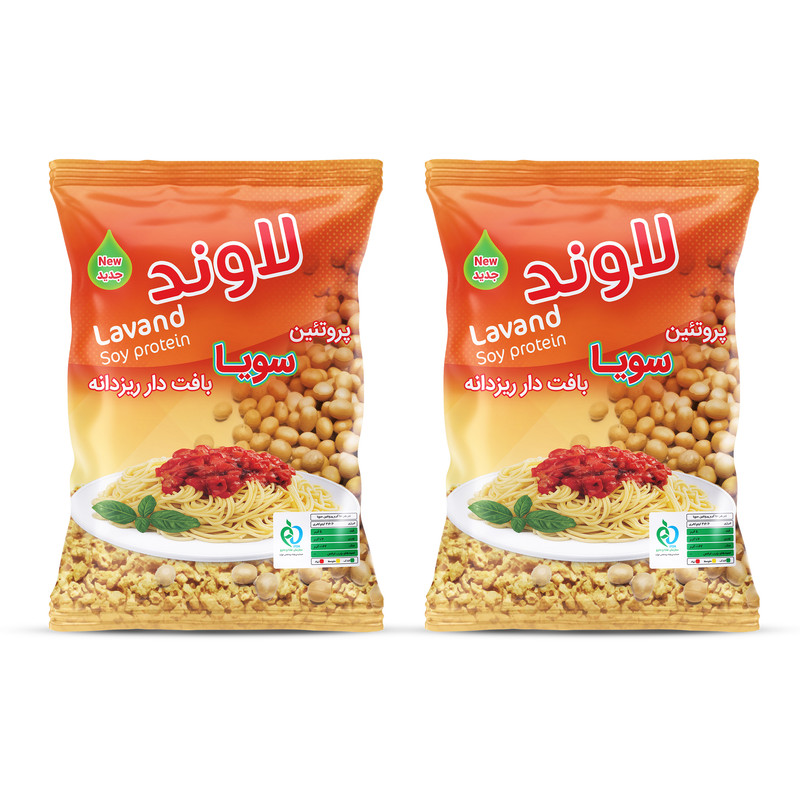 پروتئین سویا لاوند - 150 گرم بسته 2 عددی