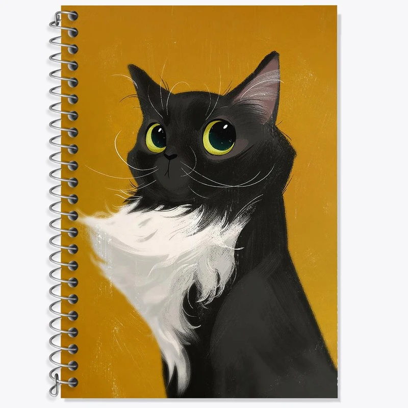 دفتر زبان 50 برگ خندالو مدل سه خط طرح گربه کد 28228