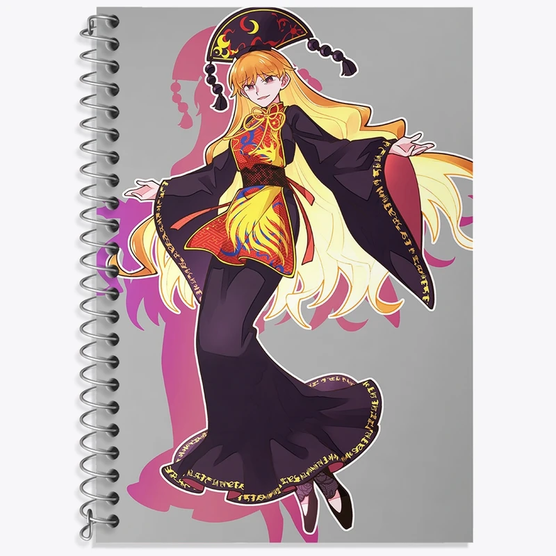 دفتر زبان 50 برگ خندالو مدل دو خط طرح بازی توهو (Touhou) کد 35768