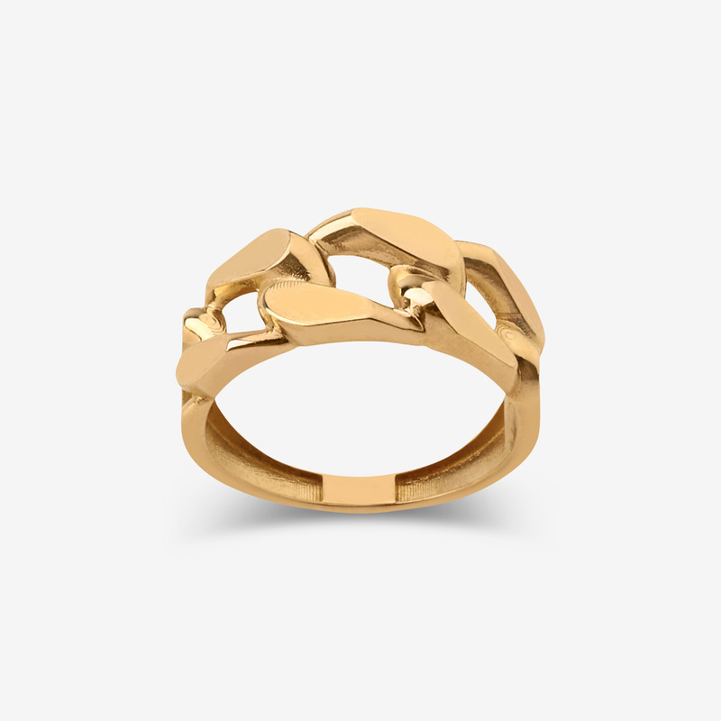 انگشتر طلا کم اجرت 18 عیار زنانه با طرح کارتیه گالری طلا و جواهر هانی مدل کلاسیک سایز 56