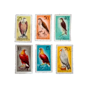 تمبر یادگاری مدل پرنده کد bc-1520 مجموعه 6 عددی