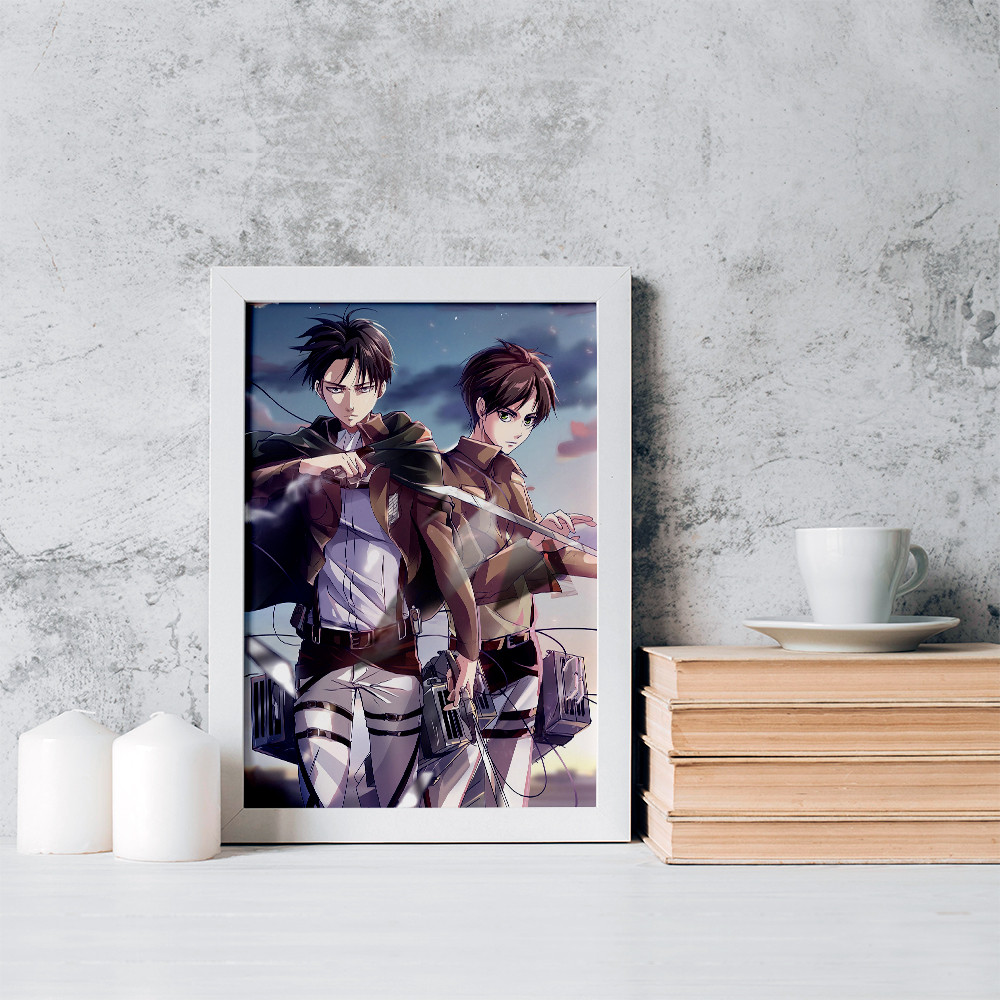 تابلو خندالو مدل لیوای و ارن انیمه اتک آن تایتان کد 4849