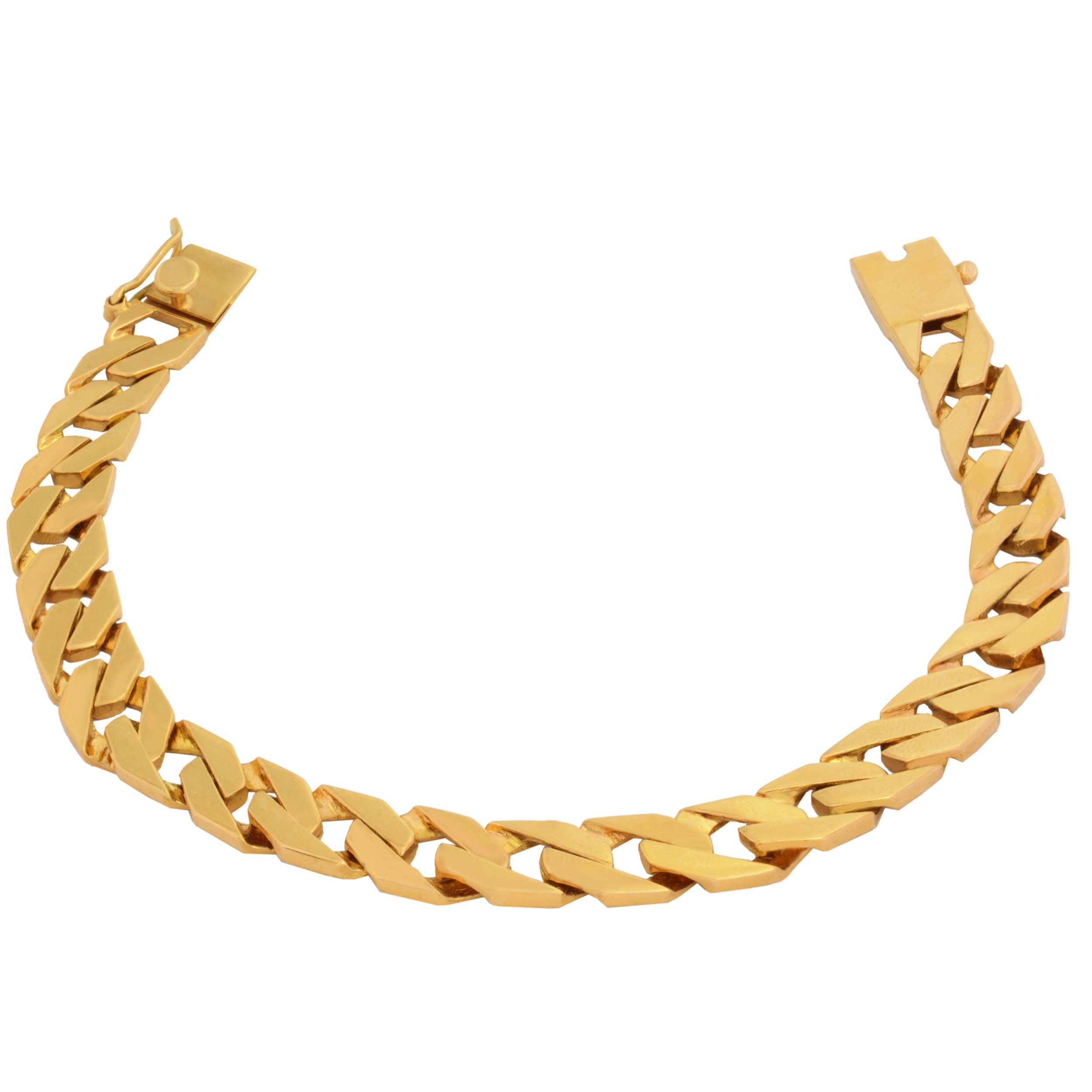 دستبند طلا 18 عیار زنانه طلای مستجابی مدل توپر کد 20