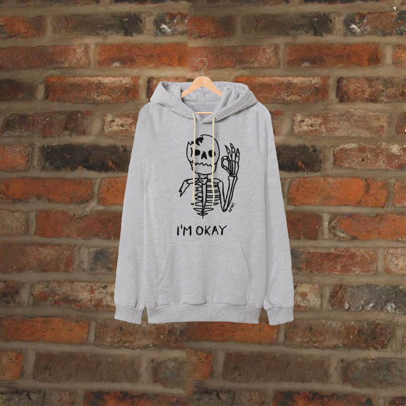 هودی مردانه مدل اسکلت کد AA26