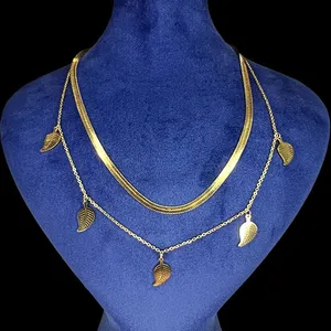 گردنبند زنانه مدل دولاین کد 2232