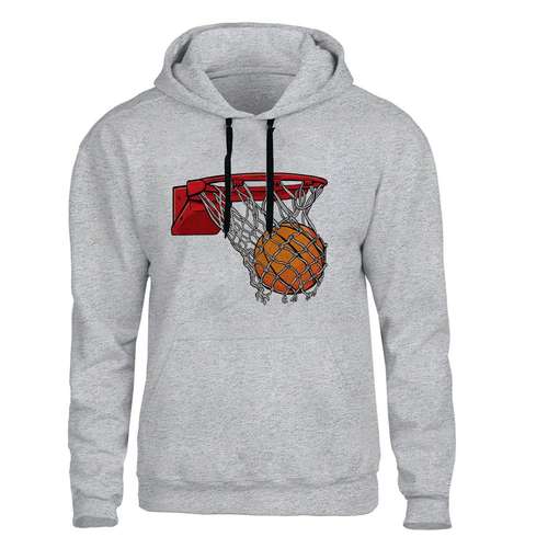 هودی مردانه مدل بسکتبال کد B521 رنگ طوسی