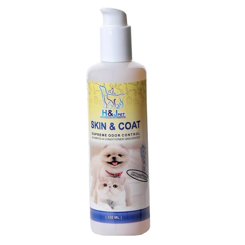 شامپو ضد حساسیت سگ و گربه اچ اند جی پت مدل SKIN & COAT-2 حجم 330 میلی لیتر