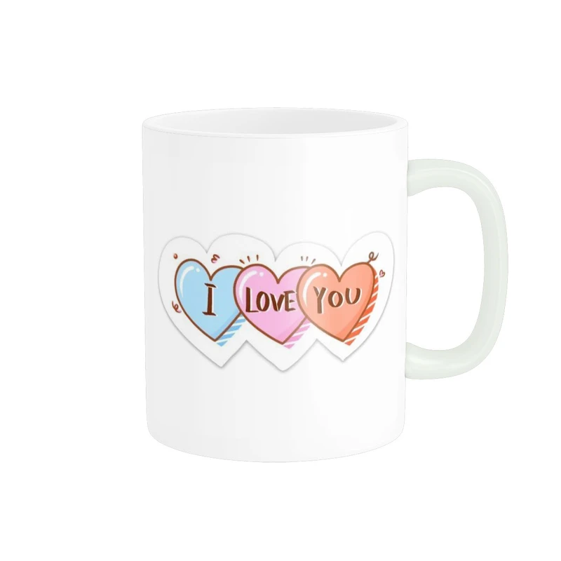 ماگ پاد آفرین مدل قلب عاشقانه i love you طرح تایپوگرافی دوستت دارم کد 1551