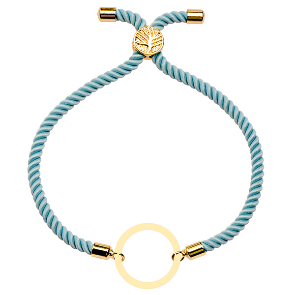 دستبند طلا 18 عیار دخترانه کرابو طرح دایره مدل Krd1602