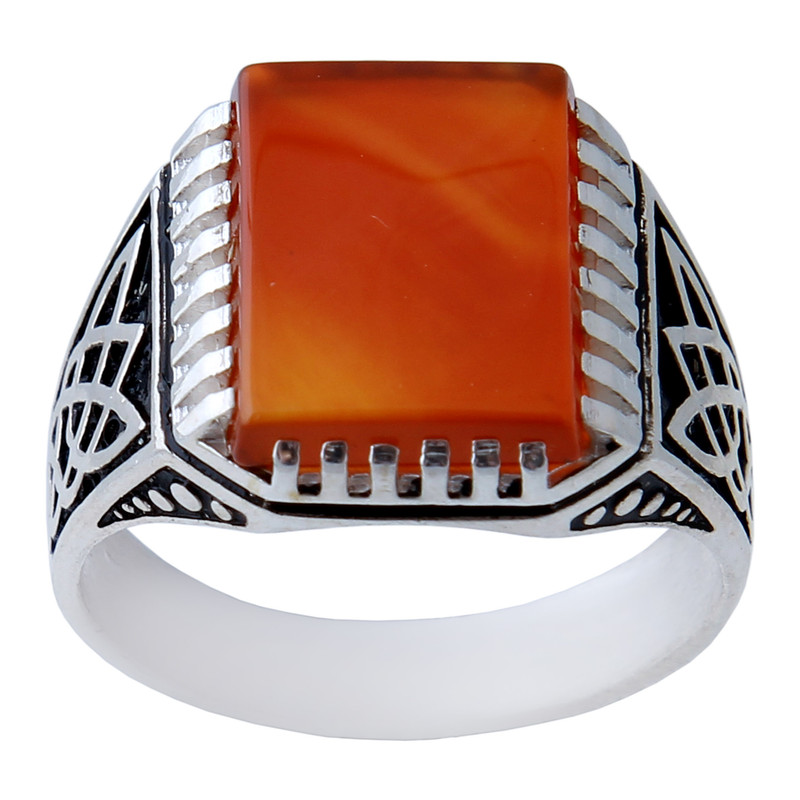  انگشتر نقره مردانه بازرگانی میلادی کد AM_832