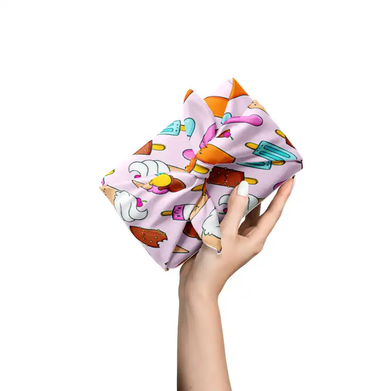 کاغذ کادو ترمه طراحان ایده مدل پترن بستنی های کیوت کد strm0215