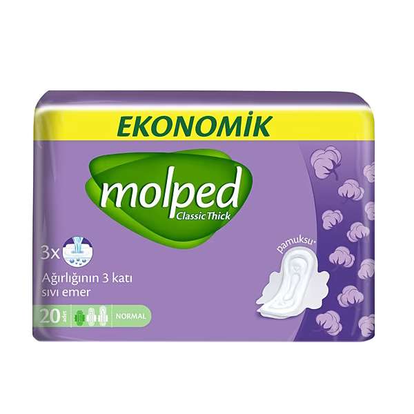 نوار بهداشتی مولپد مدل EKONOMIK بسته 20 عددی نوار بهداشتی مولپد مدل EKONOMIK بسته 20 عددی