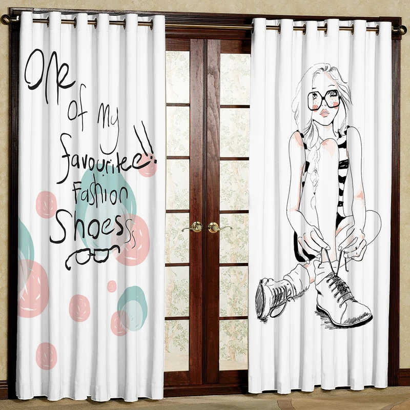 پرده مدل دختر مخمل پانچی کد 1167L سایز 140x280 سانتی متر