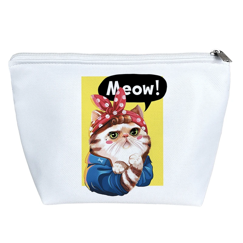 کیف لوازم آرایش دخترانه خندالو مدل گربه کد 423