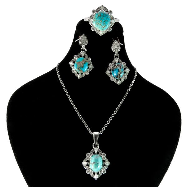 نیم ست نقره زنانه کد AV034-2