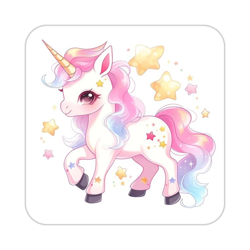 زیر لیوانی کاکتی طرح اسب تک شاخ و یونیکورن مدل mp29980