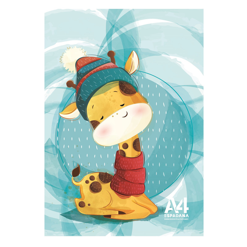 تخته شاسی اسپادانا مدل فانتزی طرح زرافه سایزA4