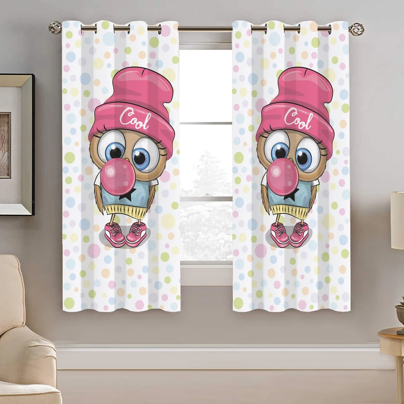 پرده نیروانا طرح کودک جغد مدل هازان کد 8333 سایز 140×200 سانتی متر