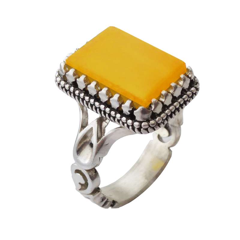 انگشتر نقره مردانه ملک زیور مدل شرف الشمس کد 201 انگشتر نقره مردانه ملک زیور مدل شرف الشمس کد 201