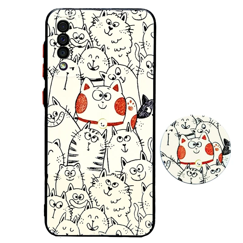 کاور مدل OSCATS uv مناسب برای گوشی موبایل سامسونگ Galaxy A50/A50s/A30s به همراه پاپ سوکت