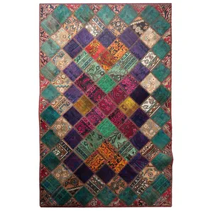 کلاژ فرش دستبافت سه و نیم متری مدل چهل تکه کد FT20-4