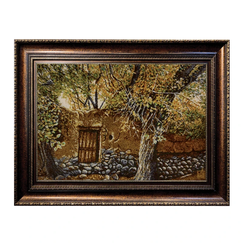 تابلو فرش دستبافت طرح باغ گردو مدل RAR159