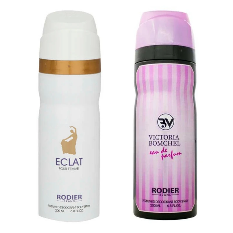 اسپری بدن زنانه رودیر مدل VE حجم 200 میلی لیتر مجموعه 2 عددی
