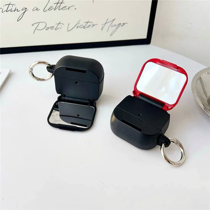 کاور مسیر مدل Makeup Mirror مناسب برای کیس Airpods 4 به همراه آویز