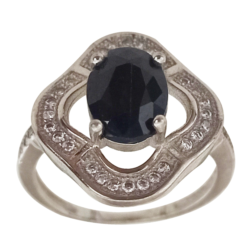 انگشتر نقره زنانه سلین کالا مدل یاقوت کبود ce-za127