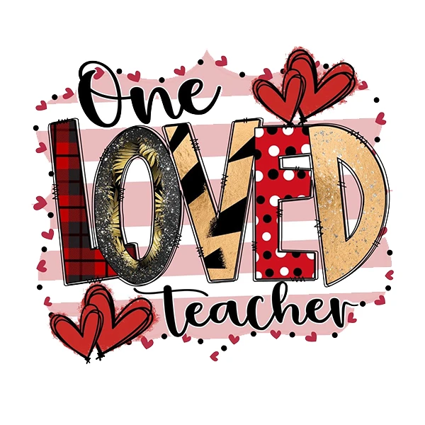 استیکر پارچه و لباس پاد آفرین طرح عشق کد 2144