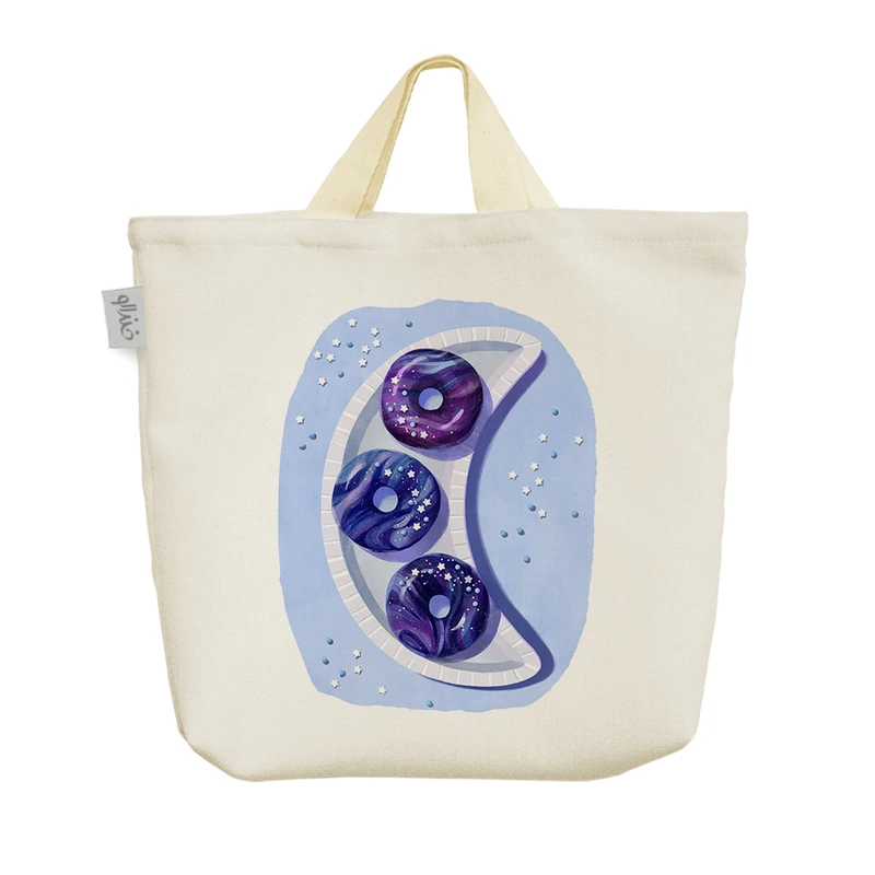 ساک خرید خندالو مدل دونات کهکشانی کد H1736