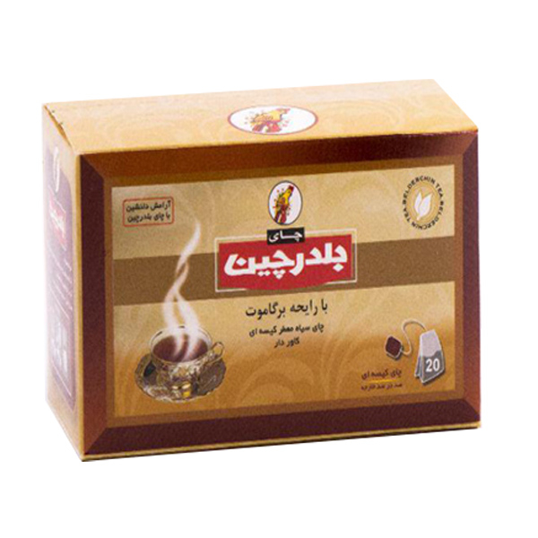 چای کیسه‌ای سیاه با طعم برگاموت بلدرچین بسته 20 عددی