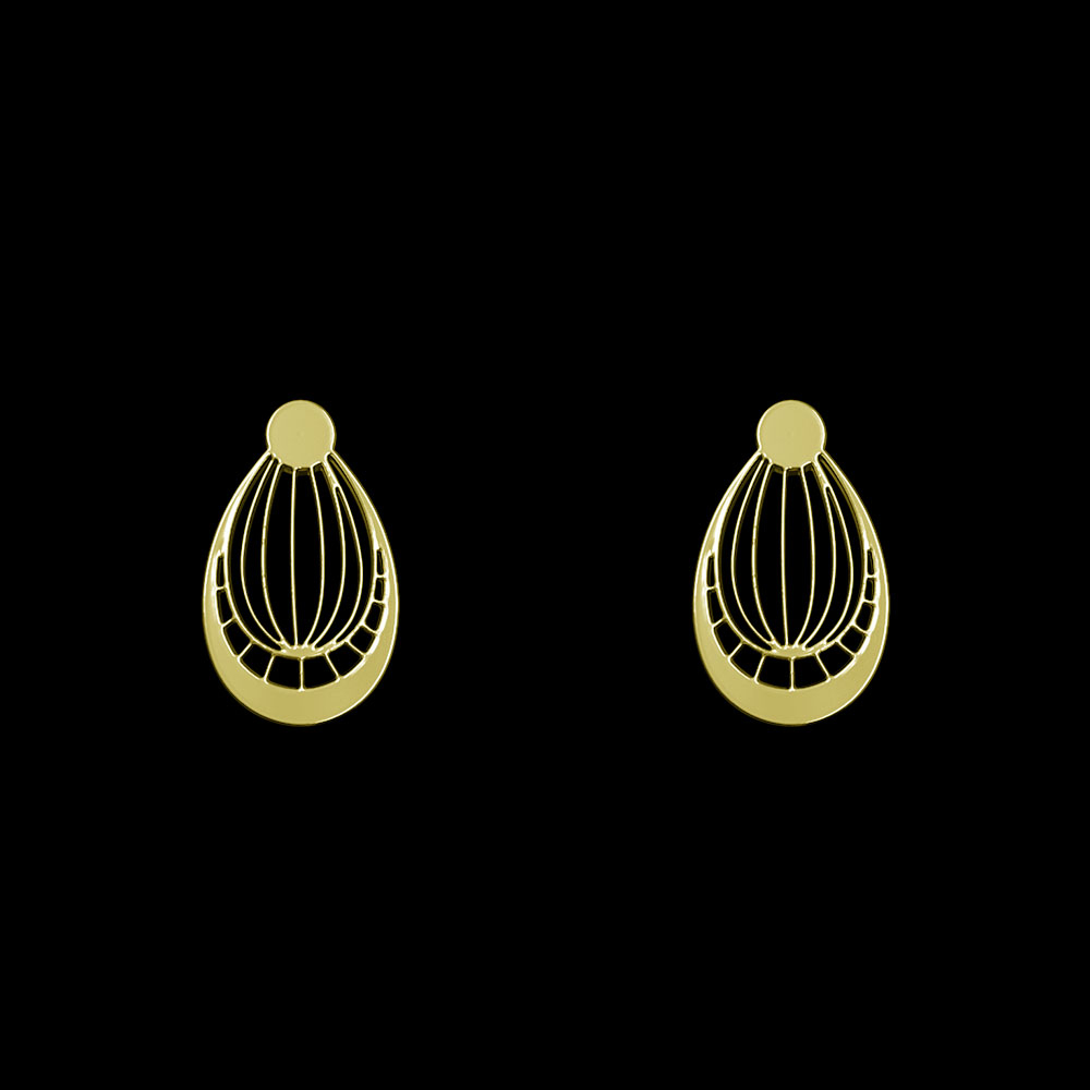 گوشواره طلا 18 عیار زنانه مدوپد مدل اشک کد GA1-10073